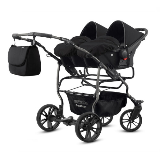 Carucior pentru gemeni Mikado GOLDSTAR 3 in 1 GS-02