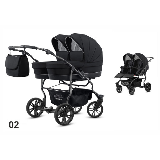 Carucior pentru gemeni Mikado GOLDSTAR 2 in 1 GS-02